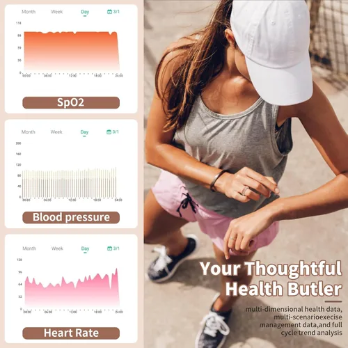 Miniatura 4 de Anillo inteligente para mujeres y hombres, rastreador de salud y fitness con frecuencia cardíaca, monitor de sueño, oxígeno en sangre, HRV, 128