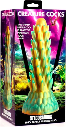 Miniatura 6 de CREATURE COCKS Consolador de silicona para reptiles puntiagudos para hombres, mujeres y parejas. Firme y flexible, base de succión fuerte