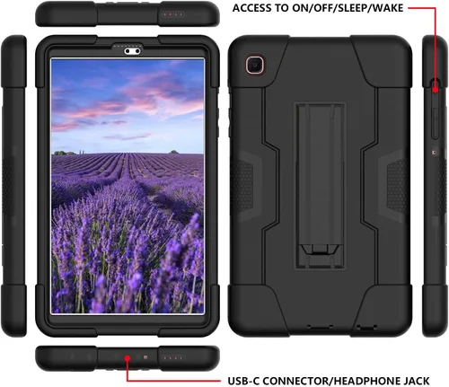 Miniatura 2 de Funda para Samsung Galaxy Tab A 8.4 2020, resistente policarbonato duro de silicona suave a prueba de golpes, resistente funda protectora de alto