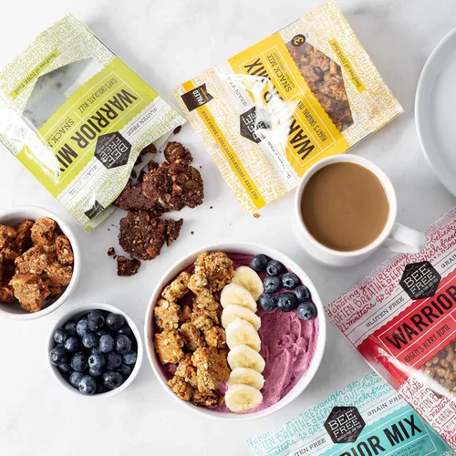Miniatura 6 de BeeFree Warrior Mix Granola sin gluten – Bocadillos de granola suaves y gruesos, granola paleo, baja en carbohidratos, sin granos, sin conservantes