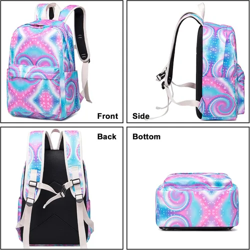 Miniatura 2 de CAMTOP Juego de morral y lonchera para niñas de preescolar y primaria