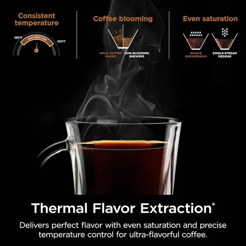 Miniatura 8 de Cafetera Ninja Hot & Iced XL con Rapid Cold Brew, 4 estilos de preparación, 8 tamaños desde taza pequeña hasta taza de viaje, cafetera de una sola