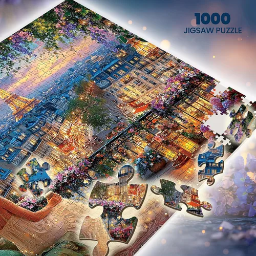 Miniatura 3 de Rompecabezas para adultos de 1000 piezas, rompecabezas de 1000 piezas con letras en la parte posterior, rompecabezas de perro Corgi Happy Beach
