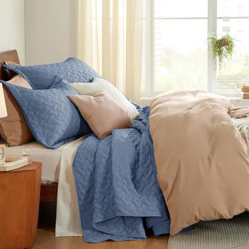 Miniatura 4 de Bedsure - Juego de edredón tamaño Queen - Edredones ligeros tamaño Queen con patrón de trenzado, juego de ropa de cama suave, juego de edredón