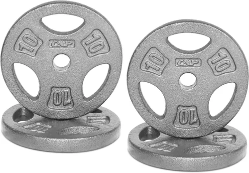 CAP Barbell Placas de peso de agarre estándar de 1 pulgada Gris