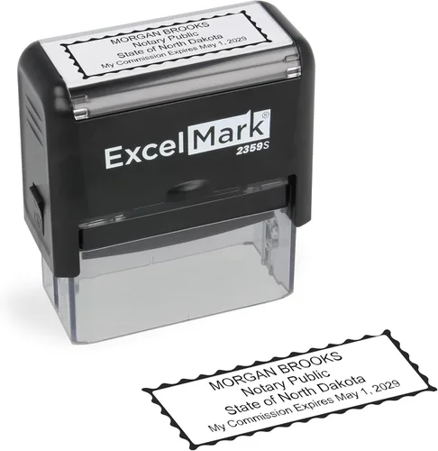 Miniatura 31 de ExcelMark Sello Notarial para los 50 Estados - Sello Oficial del Estado - Texas Negro