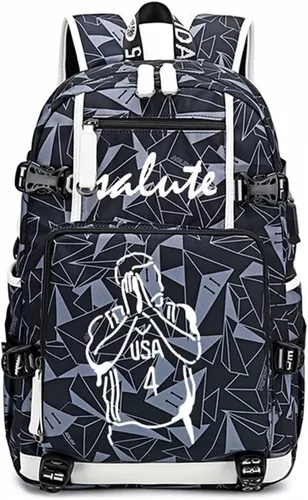 Miniatura 26 de Mochila luminosa de 30 jugadores de baloncesto, mochila de viaje, para hombres y mujeres, azul - 1, Patrón azul - 1