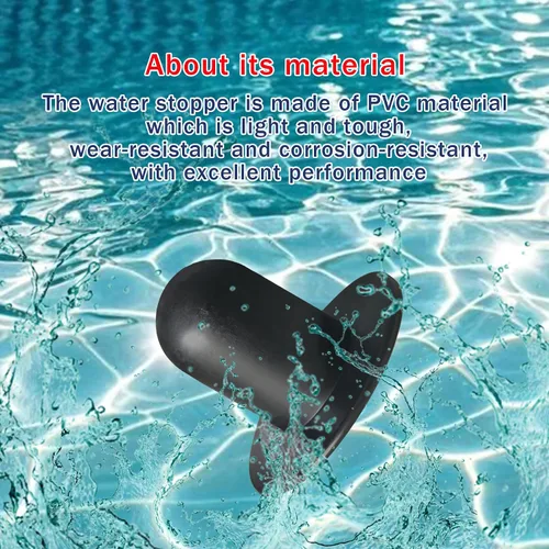Miniatura 3 de Tapones de piscina para piezas de accesorios de piscina sobre el suelo, enchufe de retorno de piscina, tapón de agujero de repuesto, negro/azul
