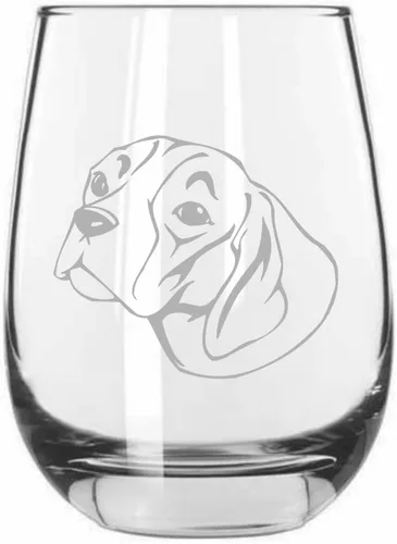 Miniatura 418 de Sakhalin Husky Dog - Copa de vino grabada personalizada de 15.25 onzas sin tallo