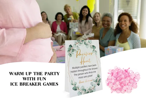 Miniatura 3 de GNATV Juegos de baby shower, juego de revelación de género, signo de 8 × 10 y 50 mini, adultos favoritos para actividades de baby shower, género