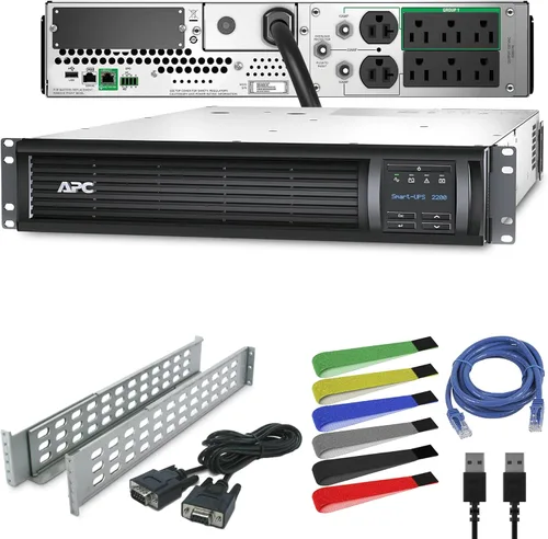 Miniatura 5 de APC UPS inteligente de 1500 VA con SmartConnect, batería de respaldo de UPS de montaje en rack, Sinewave, AVR, 120 V (SMT1500RM2UC) + cable de red +
