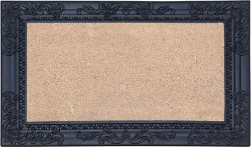 Miniatura 12 de A1 Home Collections Felpudo de fibra de coco natural y goma de 36 x 24 pulgadas, diseño decorativo de bienvenida, tapete de entrada de fibra de coco