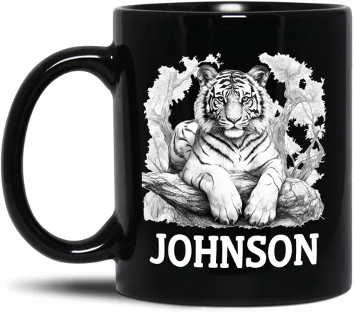 Miniatura 23 de Taza de café negra con diseño de oso de lápiz personalizada, regalo para los amantes de los osos, mamá y papá, taza de café de oso con dibujos