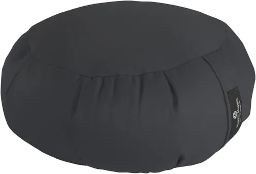 Miniatura 13 de Hugger Mugger Cojín de meditación Zafu - Soporte para sentarse con patas cruzadas, relleno de trigo sarraceno, tela duradera, mango cómodo, hecho a