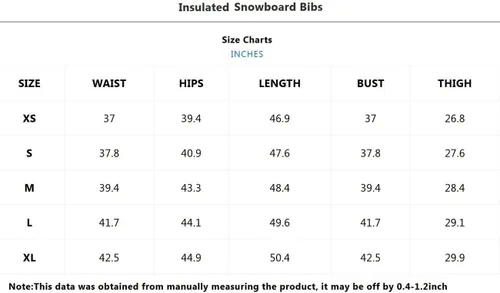 Miniatura 3 de HOUZONIY Unisex Snow Bib Pants for Women Waterproof Insulated,Mens Snow Overalls Loose Fit,Ski Overalls for Winter