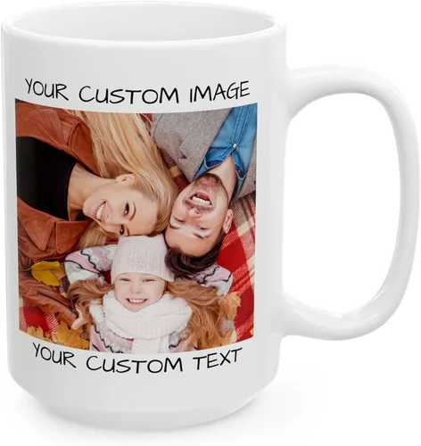 Miniatura 14 de Taza de café personalizada, regalo personalizado, taza de cerámica con foto, imágenes o texto, novedad de tazas personalizadas, perfecta para negro