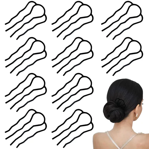 10 peines laterales de metal para el cabello, pinzas de horquilla para el cabello, peine de giro francés, barra de pelo updo, herramientas de