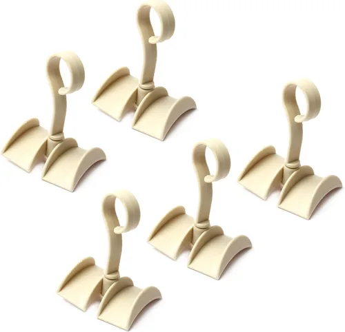 Miniatura 5 de Percha giratoria para cinturón, organizador giratorio de 360°, 4 perchas para secar toallas, brasieres, ropa, guantes, colgador de plástico para Azul