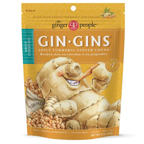Miniatura 28 de GIN GINS - Caramelo duro de jengibre de doble fuerza – Caramelo 100% natural de The Ginger People – Golosinas saludables envueltas individualmente
