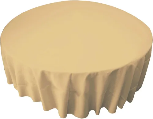 Miniatura 199 de LA Linen - Mantel redondo lavable de popelina de poliéster, resistente a manchas y arrugas, 51", mantel de tela para comedor, cocina, fiesta, Negro