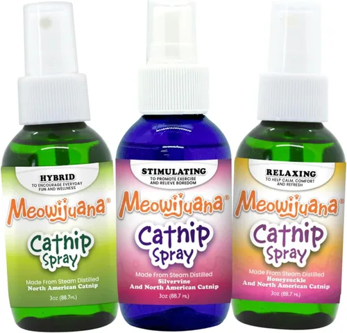 Miniatura 9 de Meowijuana Spray de hierba gatera de alta calidad, fórmula de alta potencia, fórmula natural para dueños de mascotas y hogares con varios gatos