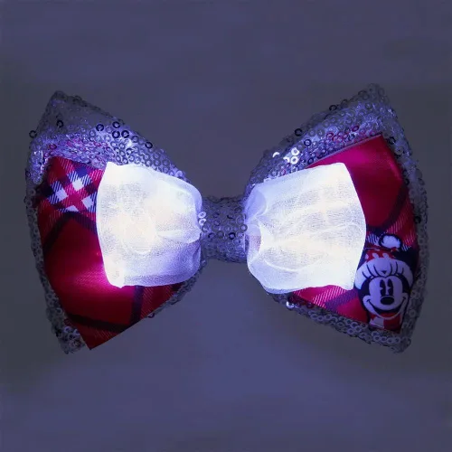 Miniatura 2 de Disney Minnie Mouse Holiday - Lazo para el cabello iluminado, Multi colorido