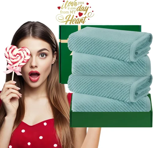 Miniatura 234 de VOOVA & MOVAS Toallas de mano blancas - 100% algodón Ligeras Gruesas Secado rápido Suaves Absorbentes, paquete de 4 piezas grandes de 18