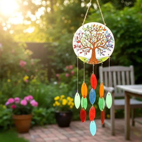 Miniatura 12 de Campanillas de viento de pez de cristal marino para exteriores, campanillas de viento únicas para exteriores, patio, playa, decoración de jardín