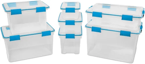 Miniatura 8 de Sterilite Paquete de 24 cajas de juntas, contenedores de almacenamiento resistentes a la intemperie con tapas de cierre, 12 cuartos de galón