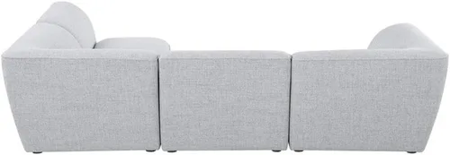 Miniatura 7 de Meridian Furniture Miramar Collection Modern Seccional modular tapizado con textura de lino contemporáneo, 109 pulgadas de ancho x 71 pulgadas