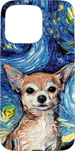 Miniatura 31 de Aja - Funda para iPhone 17, diseño de perro de noche estrellada, color marrón