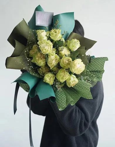 Miniatura 7 de Papel de Regalo de Flores de 19.7 pulgadas x 4 yardas, Malla de Hilo de Red con Puntos de Nieve para Empaque de Ramos de Florista para Fiestas DIY