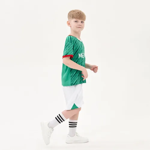 Miniatura 87 de Cnins Camisetas de entrenamiento de fútbol para niños de 2 a 14 años, trajes de práctica para niños y niñas con colores del equipo nacional