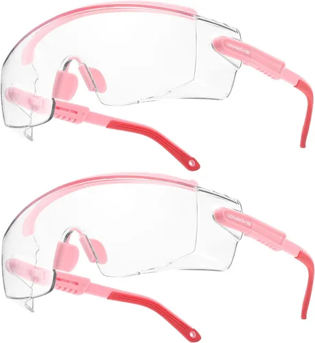 Miniatura 8 de Paquete de 2 lentes de seguridad para colocar sobre gafas con lente antivaho y arañazos, lentes de seguridad ANSI Z87.1, patillas ajustables