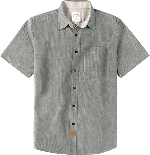 Miniatura 43 de Dubinik® Camisas de manga corta con botones para hombre, 100% algodón, a cuadros, camisas casuales con bolsillo