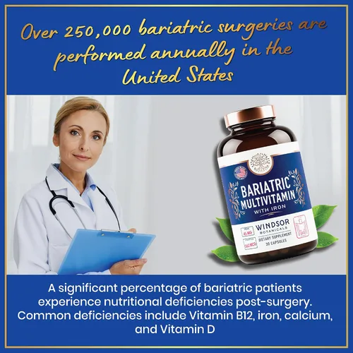 Miniatura 6 de Bariatric Multivitamínico con hierro, 45 mg de hierro una vez al día, 21 vitaminas esenciales, vitaminas bariátricas fáciles de tragar para mujeres