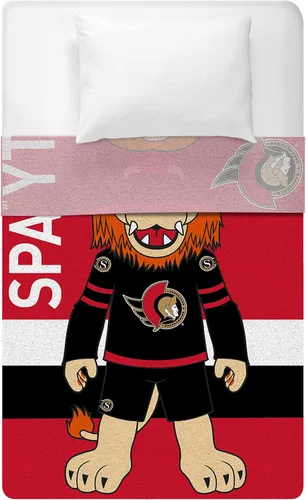 Miniatura 5 de Sleep Squad Anaheim Ducks Wild Wing Mascot - Manta de felpa Raschel de 60 x 80 pulgadas, una manta de mascota de la NHL