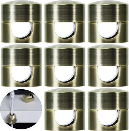 Miniatura 34 de SmallCat 6 juegos de soportes de cargador para cables, soportes de anclaje de cable ajustables negros, clips de cable de metal adhesivos