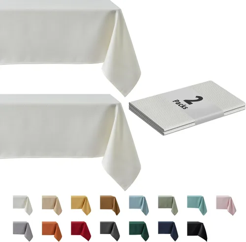 Miniatura 29 de maxmill Mantel con textura resistente a las manchas, impermeable y resistente a las arrugas, lavable, mantel suave, cubierta de mesa de tela