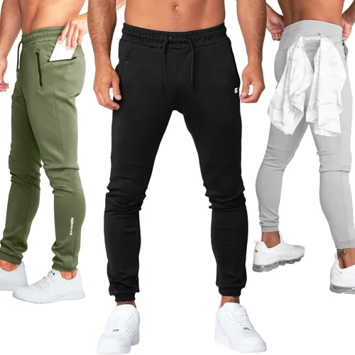 Born Tough Pantalones deportivos ajustados para hombre, pantalones deportivos de entrenamiento para culturismo, gimnasio, pantalones de correr