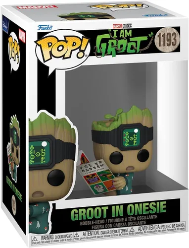 Miniatura 3 de Funko Pop! Marvel: Guardianes de la Galaxia - Pijamas Groot con libro - Pantalones cortos de Groot - Figura de vinilo coleccionable - Idea de regalo