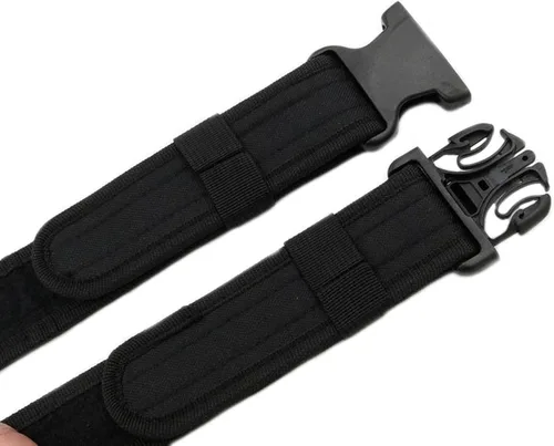 Miniatura 6 de Cinturón táctico militar ajustable de la lona de los hombres con la hebilla plástica, Negro y camuflaje.