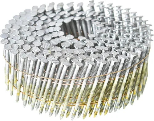 Miniatura 9 de findmall Clavos para revestimiento de 1-1/2 pulgadas, 3600 unidades, collados con alambre en bobina de 15 grados, cabeza redonda completa, clavos
