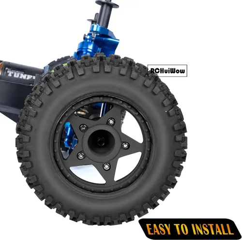 Miniatura 3 de Ruedas y neumáticos hexagonales RC de 0.472 in/0.551 in para camión escala 1/10, neumáticos de camión RC para 1/10 Slash 2WD 4×4 Senton Axia1 L0SI