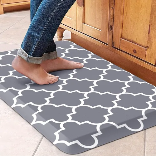 WISELIFE - Tapete antifatiga para piso de 4/5 pulgadas, tapete de cocina antideslizante, impermeable, resistente, ergonómico, cómodo, duradero, para