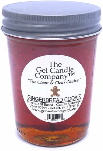 Galletas de jengibre con aceite mineral perfumado a base de hasta 90 horas en tarro clásico por The Gel Candle Company