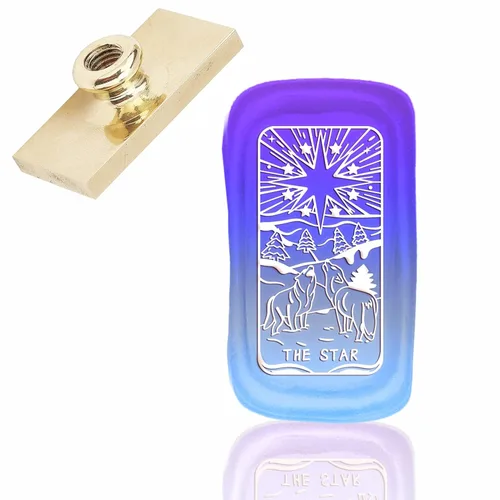 Miniatura 10 de CRASPIRE Sello de cera de repuesto de flor y espada, sello de cera de sellado vintage, cabezas cuadradas, solo sin asa para sobres de cartas