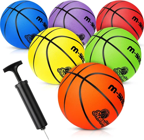Miniatura 10 de Wettarn 6 piezas de balones de baloncesto tamaño 5 al por mayor, suministros de donación caritativa cristiana, balón de baloncesto de 27.5 pulgadas