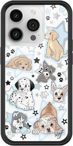 Miniatura 30 de Wildflower Carcasas – Compatible con iPhone 14 Pro Protector negro parachoques, certificado de prueba de caída de 6.5 pies, propiedad de mujeres