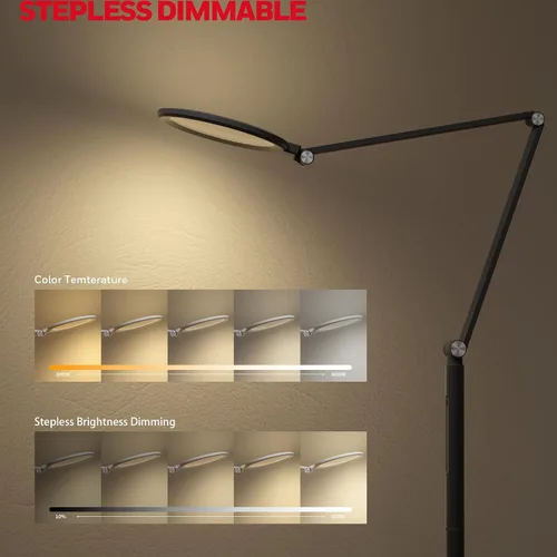 Miniatura 3 de Honeywell lámpara LED de pie - F01BK Sunturalux™ Luz de pie regulable para cuidar los ojos con control remoto, lámpara alta ajustable en 5